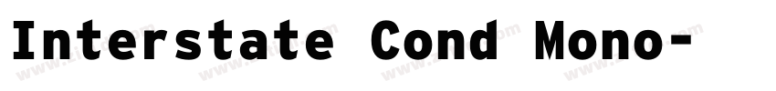 Interstate Cond Mono字体转换